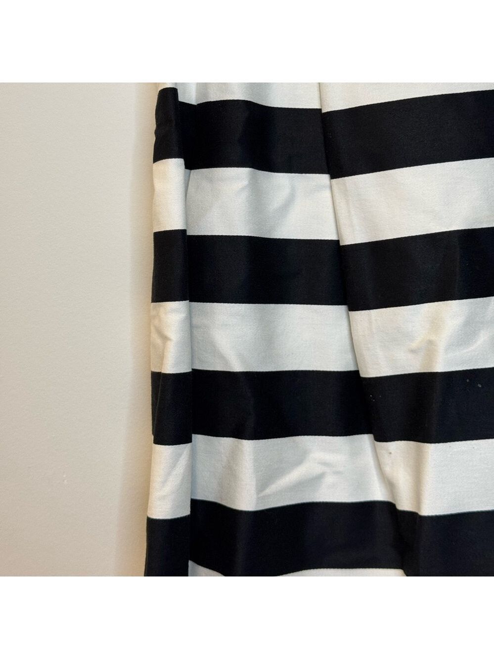 FEMME Black White Striped Midi Skirt XS/S | Old Money Quiet Luxury Parisian Chic - Picture 5 of 8